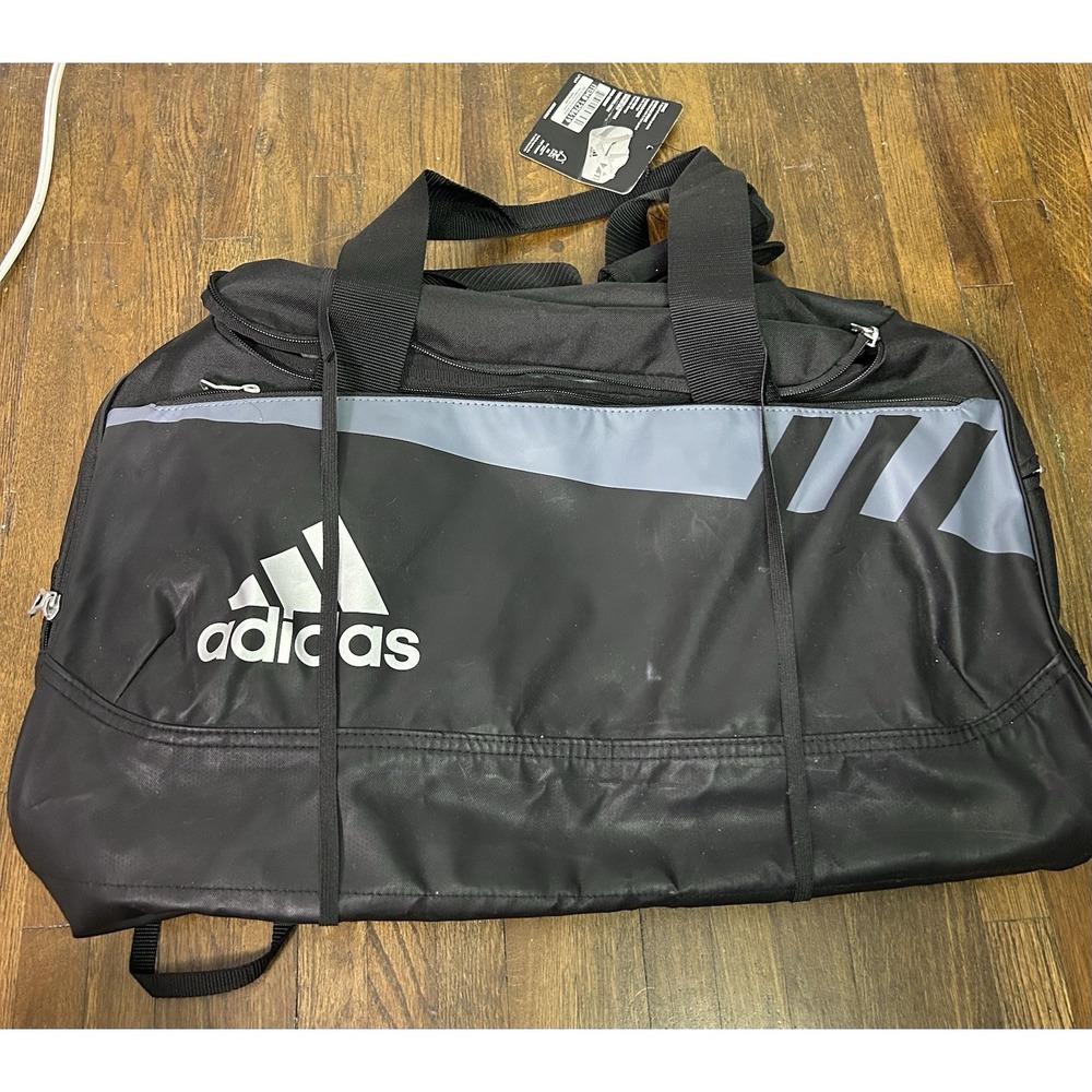 adidas Multi Compartment Team Duffle Bag Black-Medium Size- New